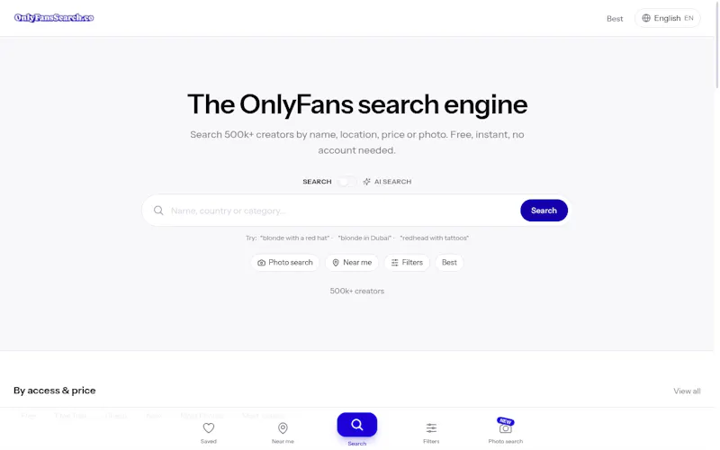 OnlyFans Search screenshot 1