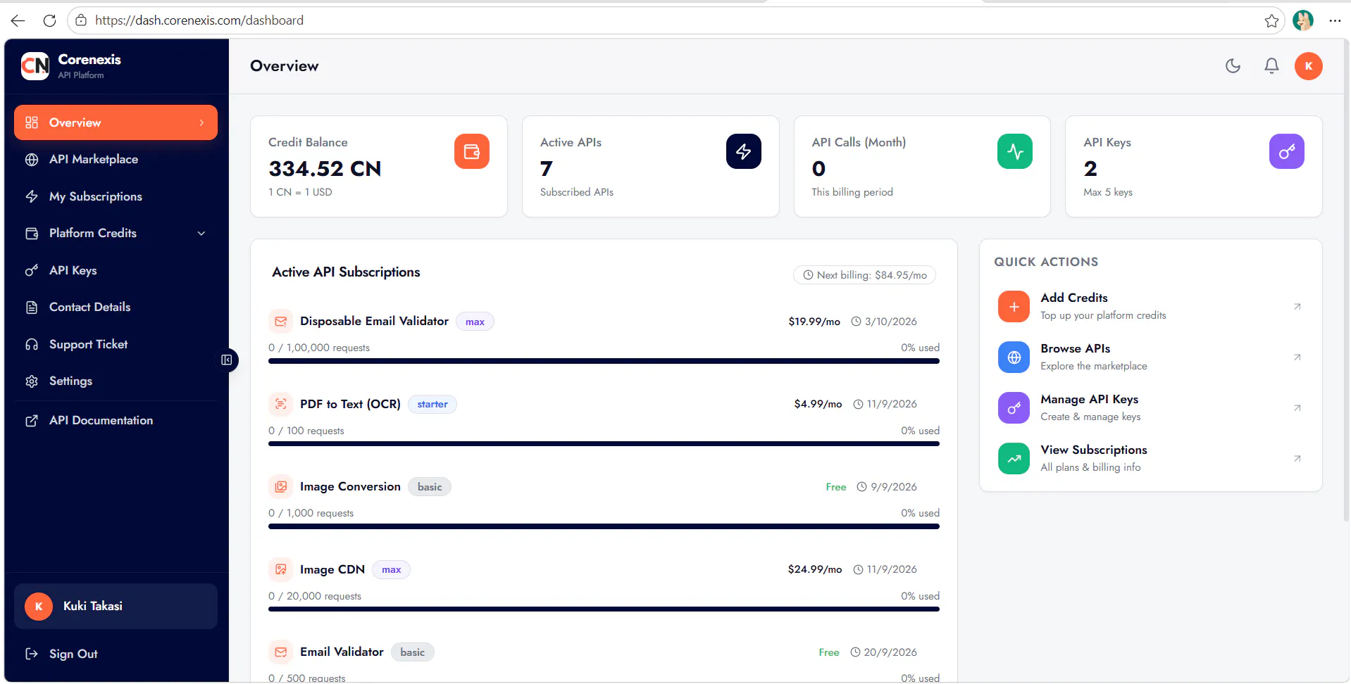 Corenexis API Platform gallery image