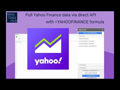 =YAHOOFINANCE Google Sheets formula gallery image