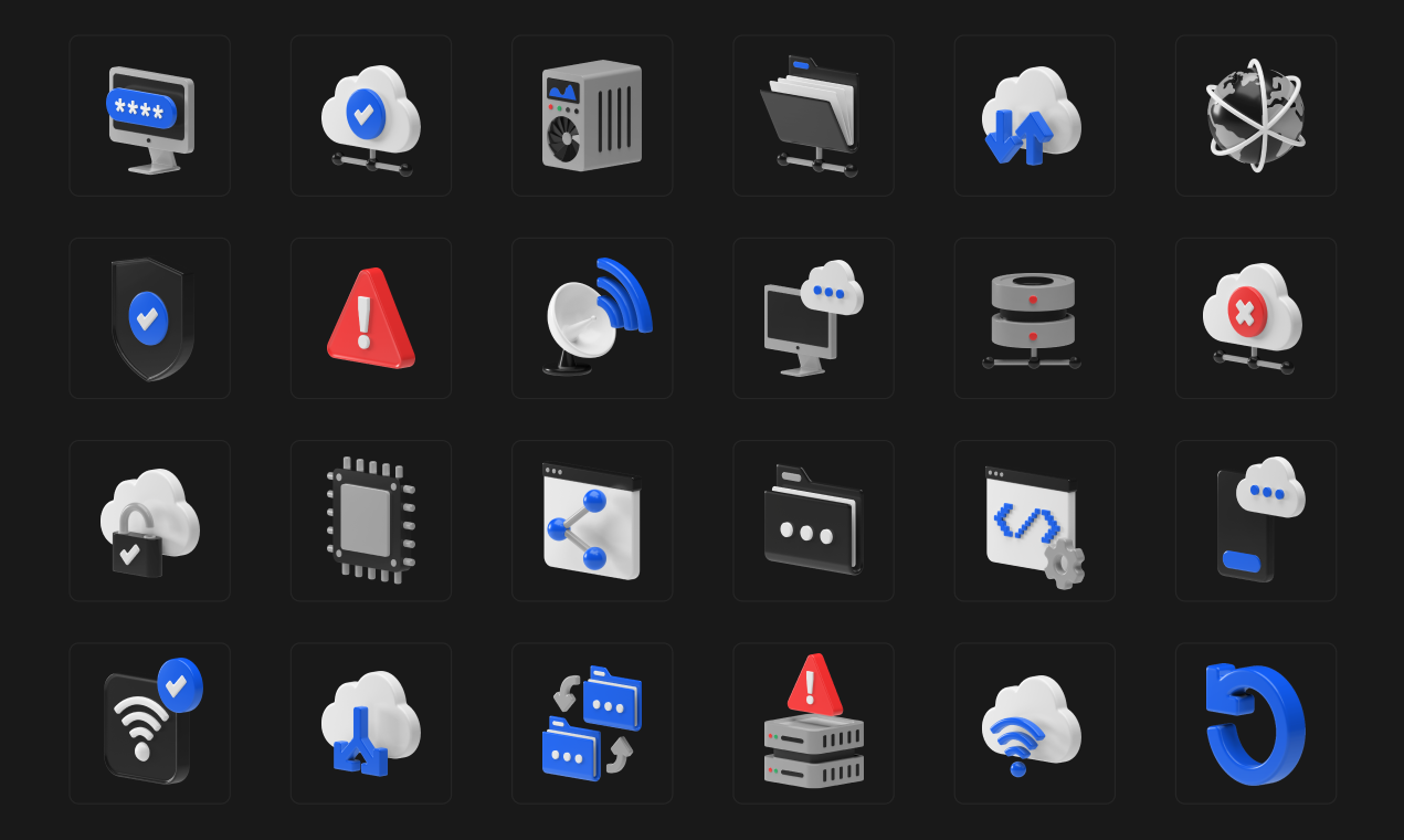 Cloudtech 3D icons gallery image