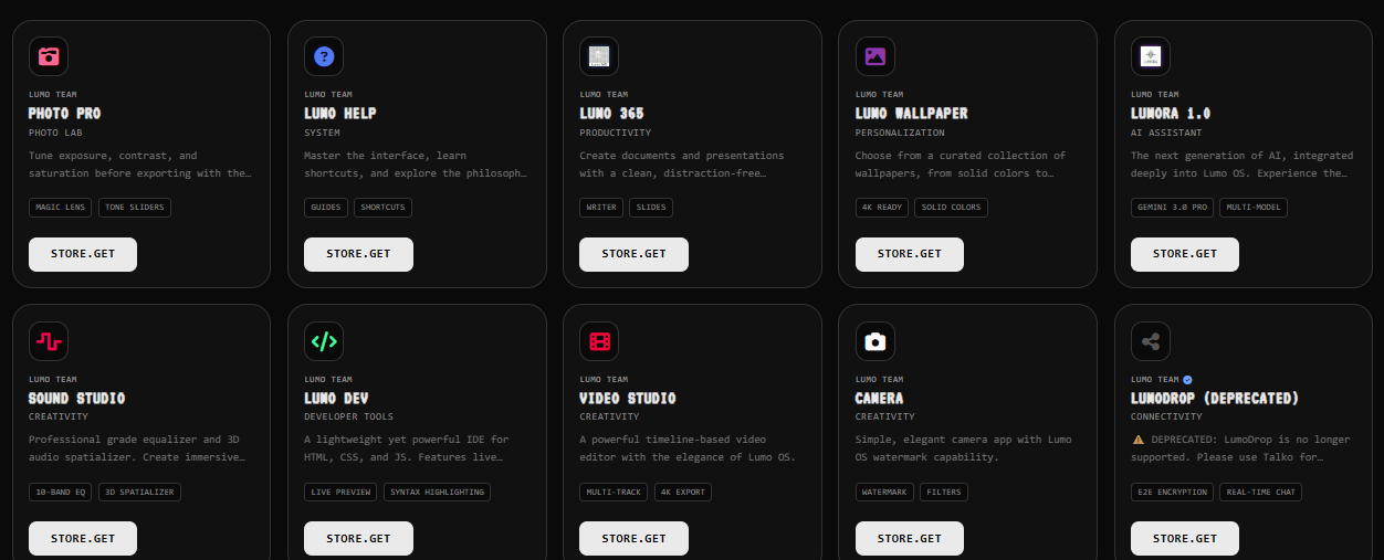 Lumo OS gallery image