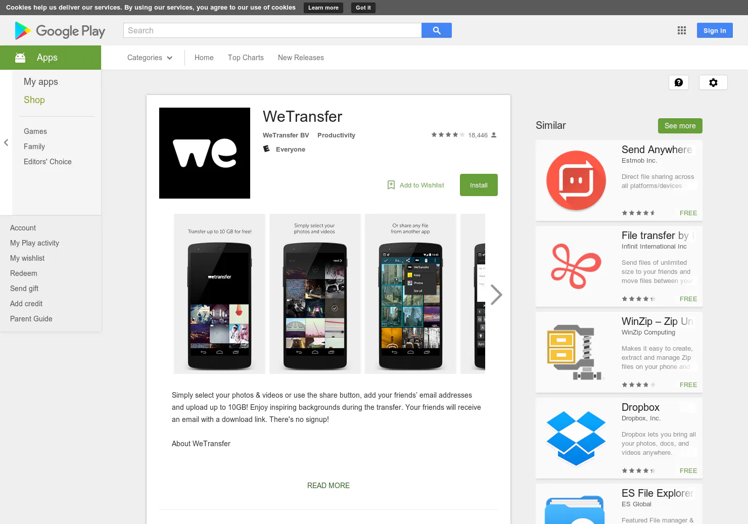 WeTransfer for Android