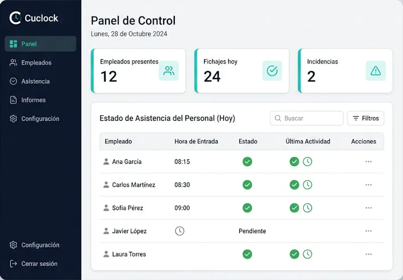 Cuclock — Control Horario Simple screenshot 3