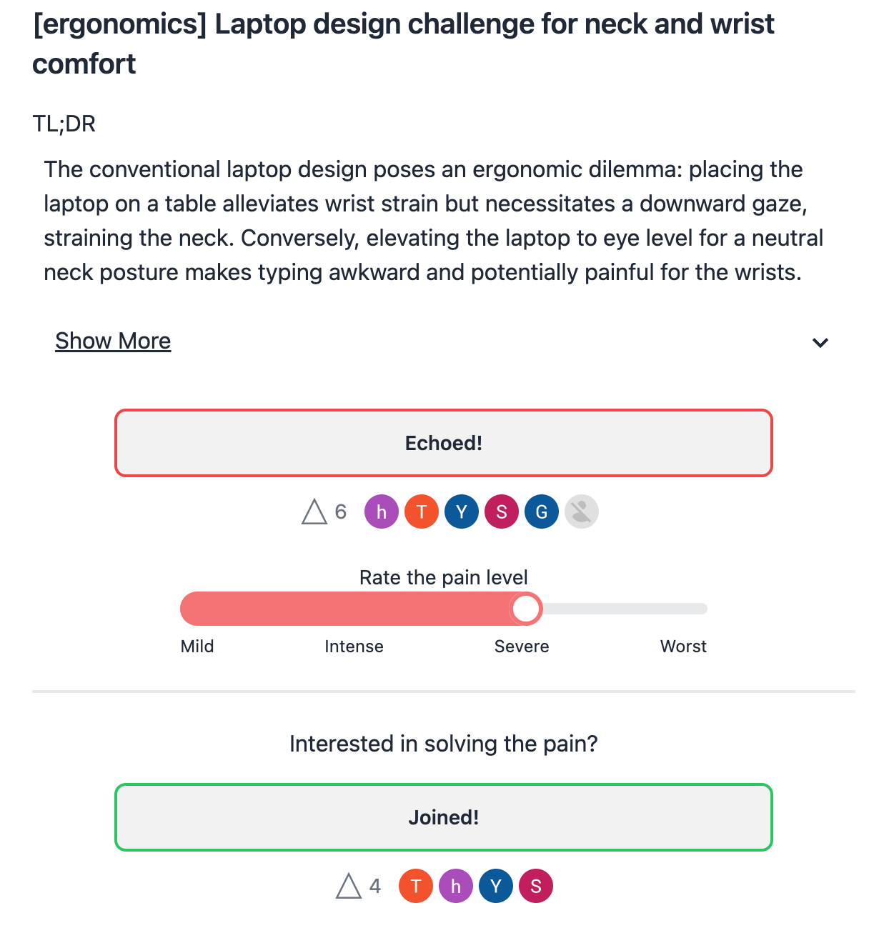 Mídia 3 de Painkwest - O lugar para descobrir valiosos pontos de dor de produto para resolver