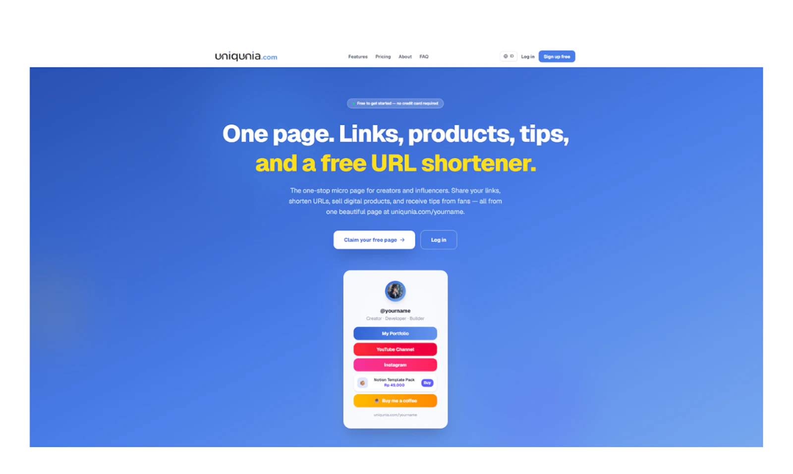 Uniqunia screenshot 1