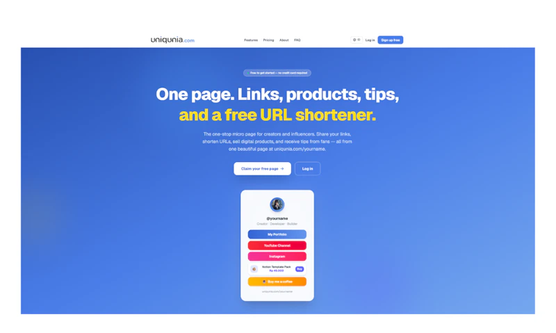 Uniqunia screenshot 1