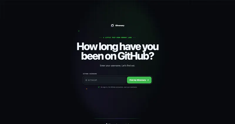 Gitversary screenshot 1