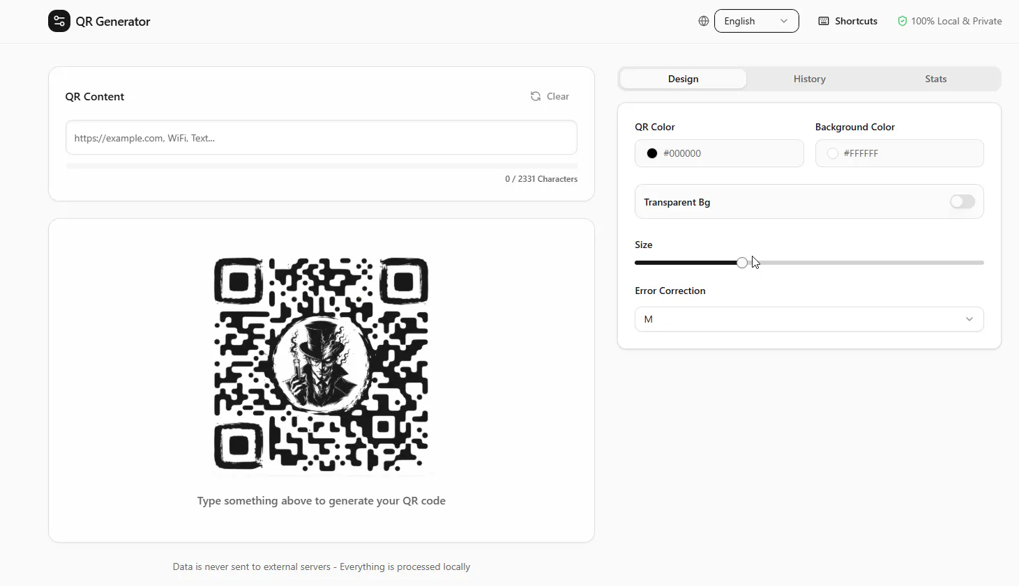 Free Text - QR Code Generator のプロダクトバナー