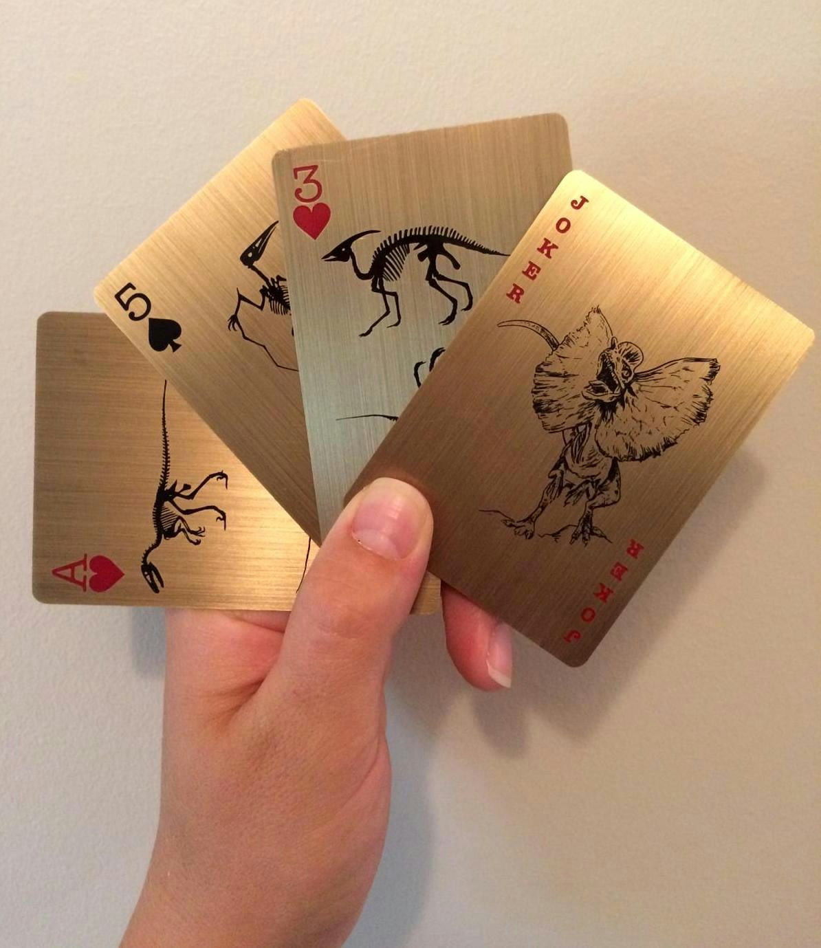 Metal Playing Cards: Luxury fossil deck gallery image