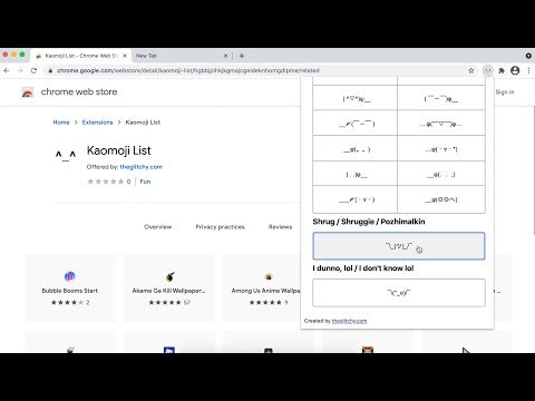 Kaomoji List For Browser gallery image