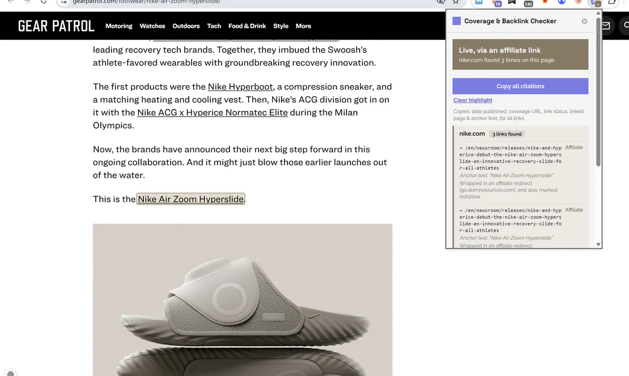 Coverage & Backlink Checker gallery image