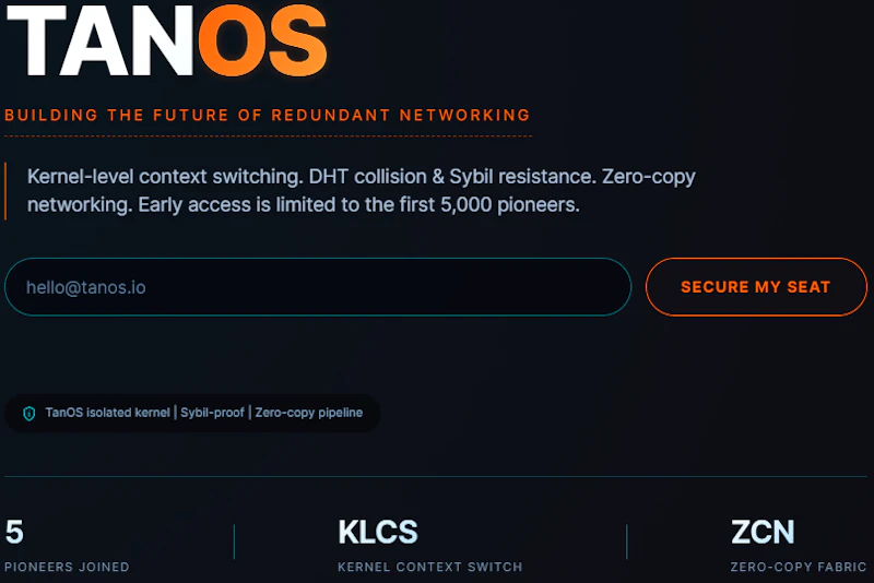 TanOS screenshot 1