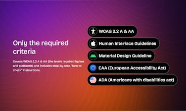 Human-Friendly Accessibility Checklist gallery image