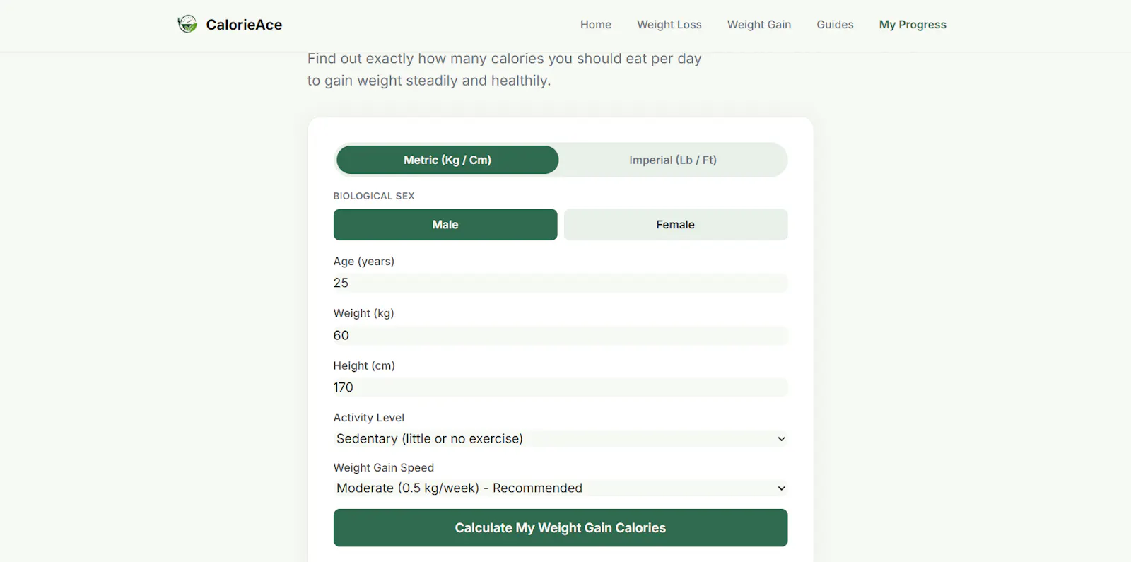 CalorieAce screenshot 3