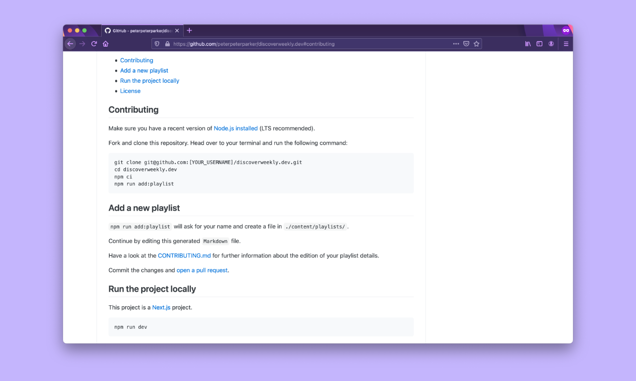 DiscoverWeekly.dev gallery image