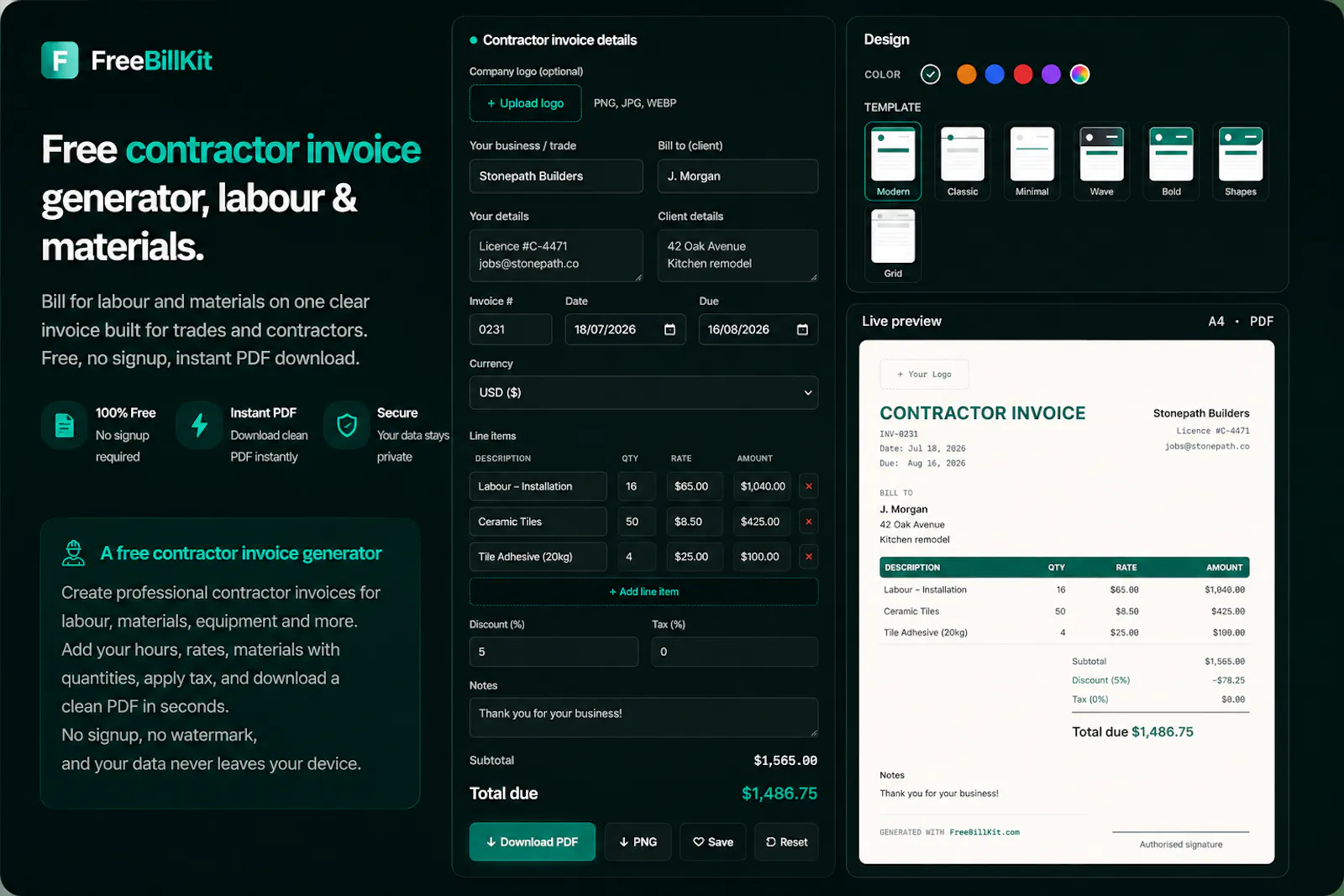 FreeBillKit screenshot 11