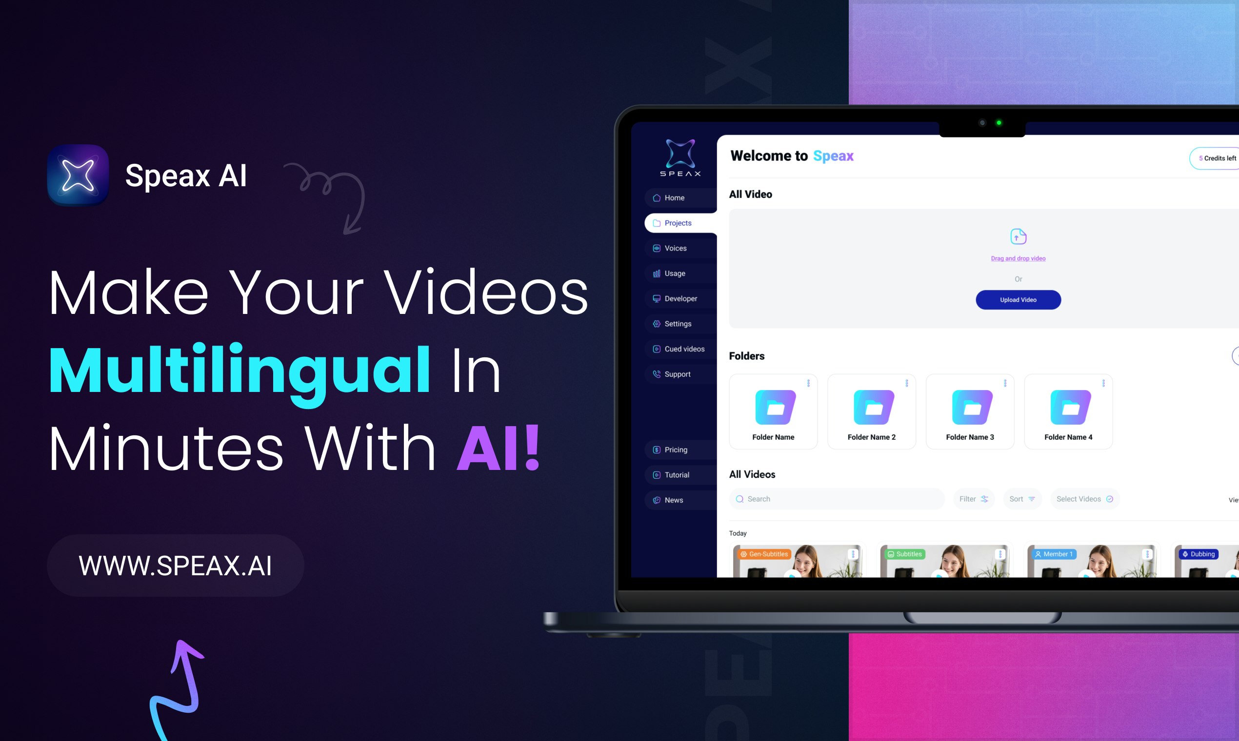 startuptile Speax-Dub your videos into different languages in few clicks 