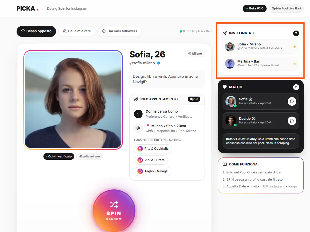 Picka - Dating spin for Instagram  gallery image