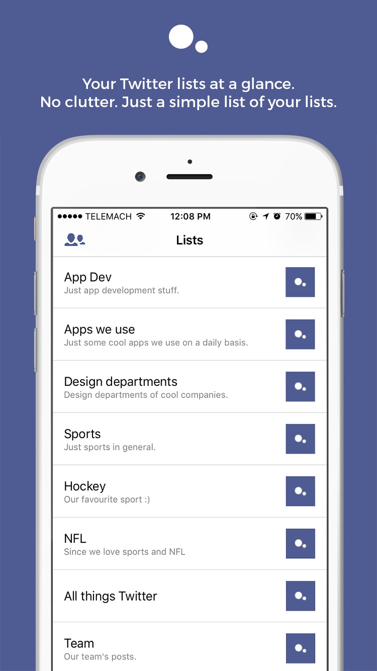Easylistr iOS - Twitter lists made easy gallery image