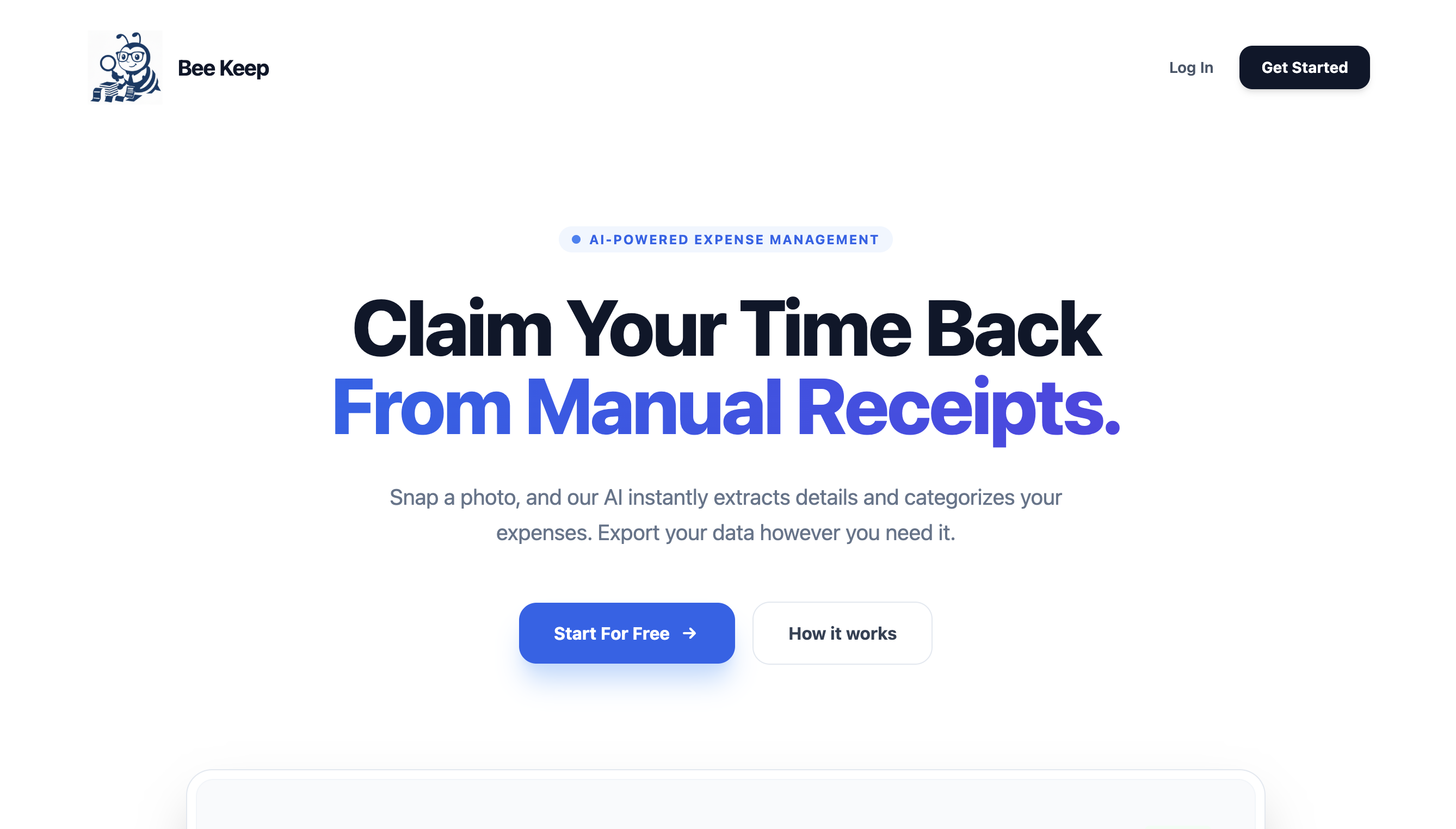 Bee Keep - Main product screenshot demonstrating key features and user interface