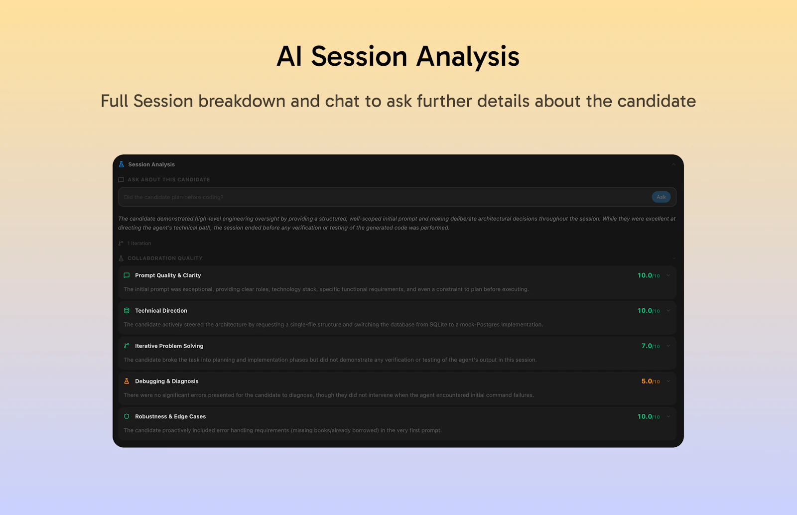 Lintic: Open Source AI Coding Assessment screenshot 3