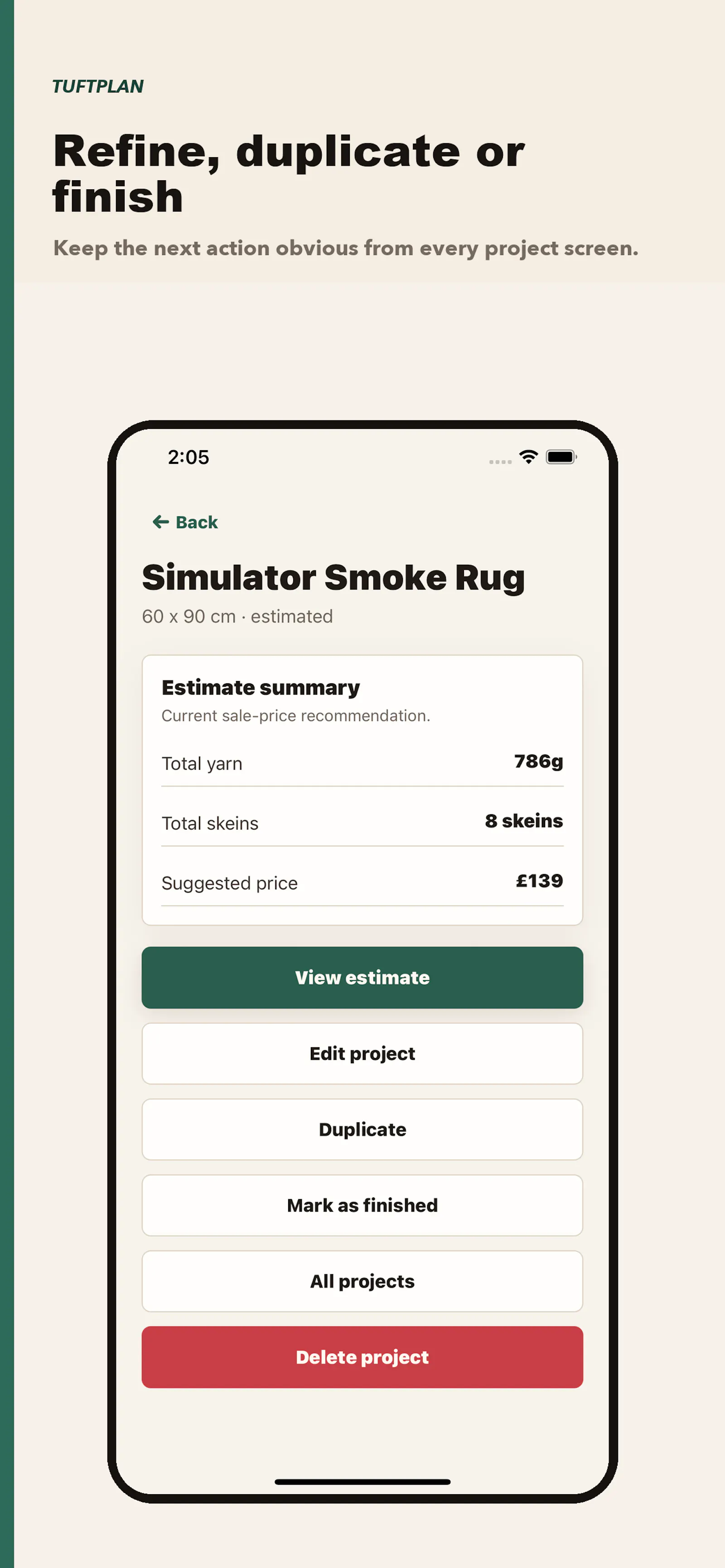 TuftPlan screenshot 2