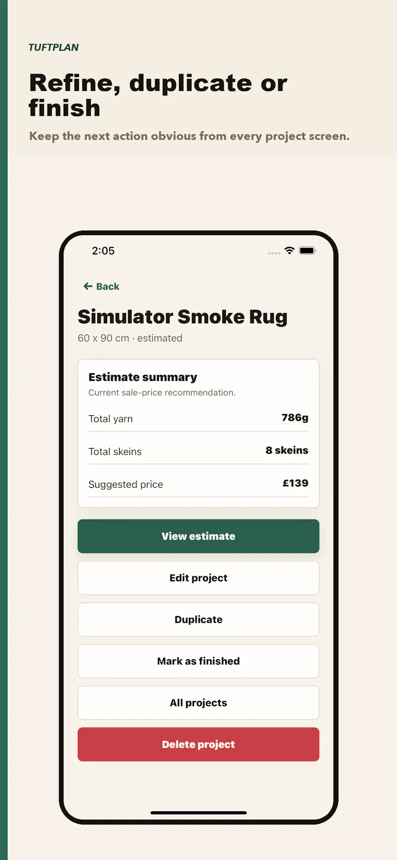 TuftPlan screenshot 2