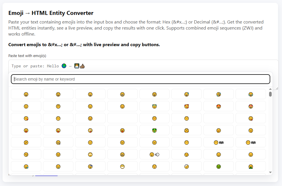 Emoji To HTML gallery image