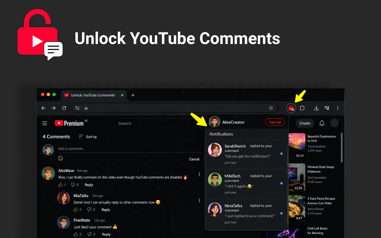 Unlock YouTube Comments gallery image