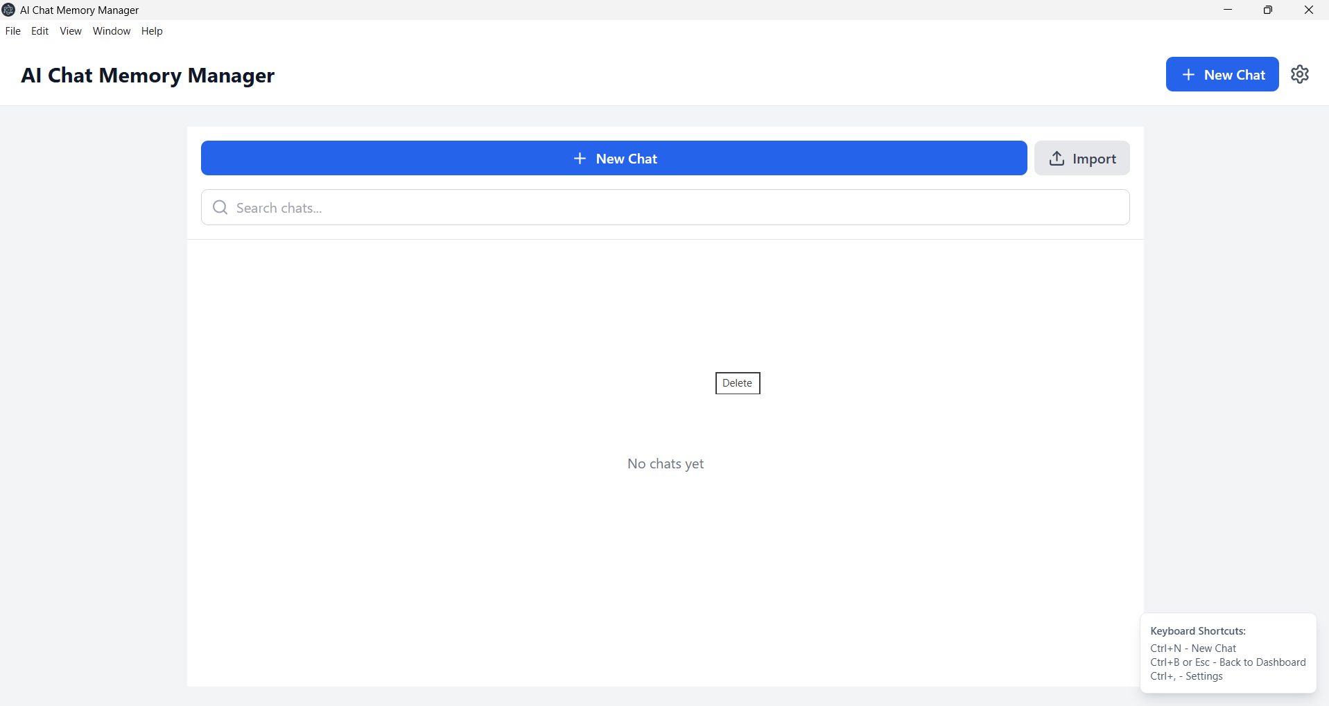 Chat Memory Manager - Screenshot 4 showing product features and functionality