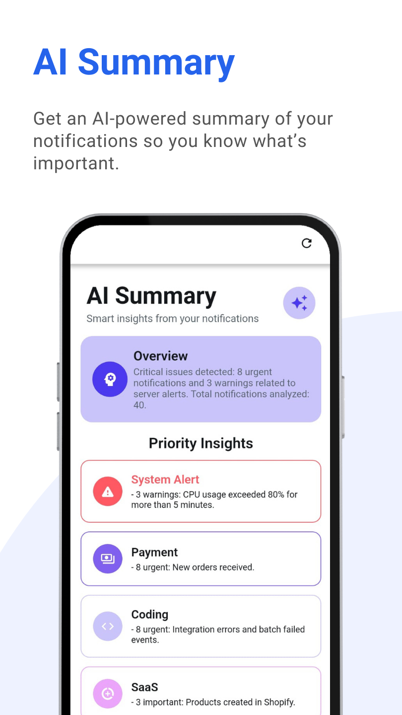 NotiLens: Smart Alerts, Zero Noise - Screenshot 5 showing product features and functionality