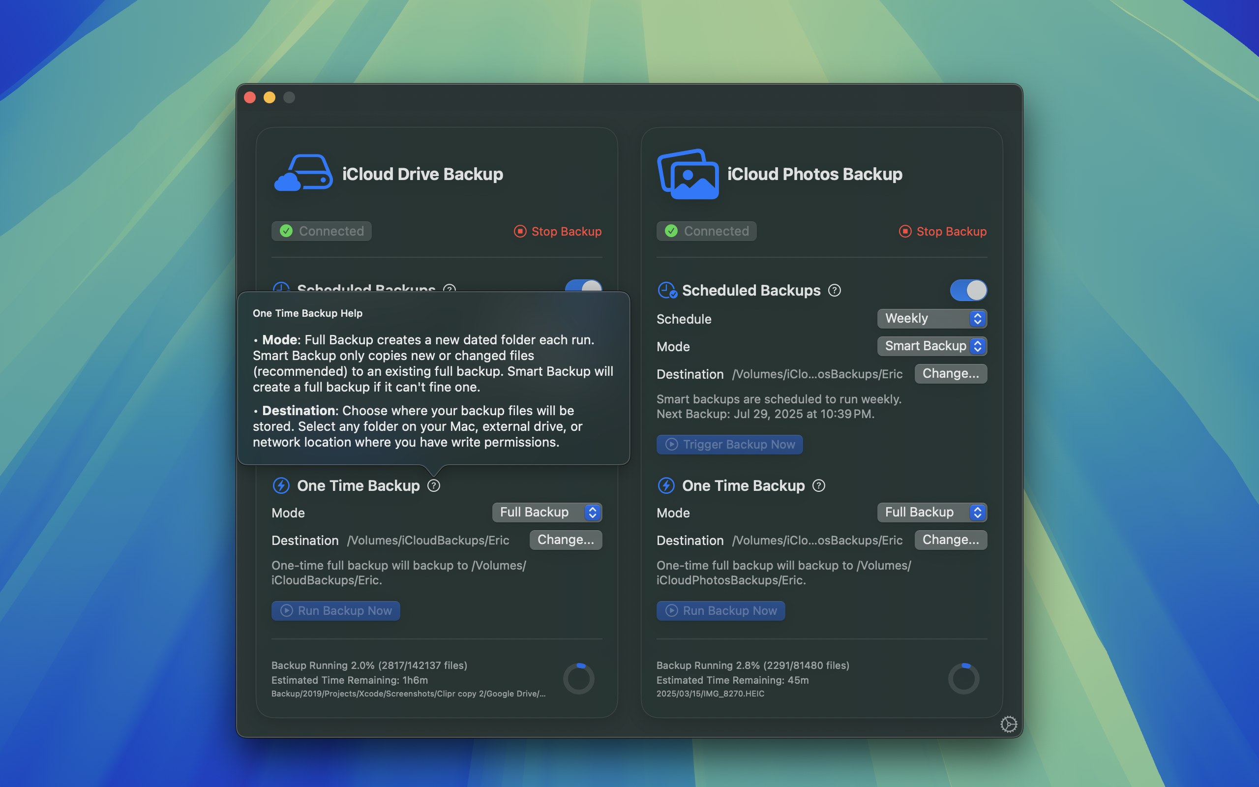 Backup del paracadute - Backup senza soluzione di continuità per iCloud Drive e iCloud foto media 5