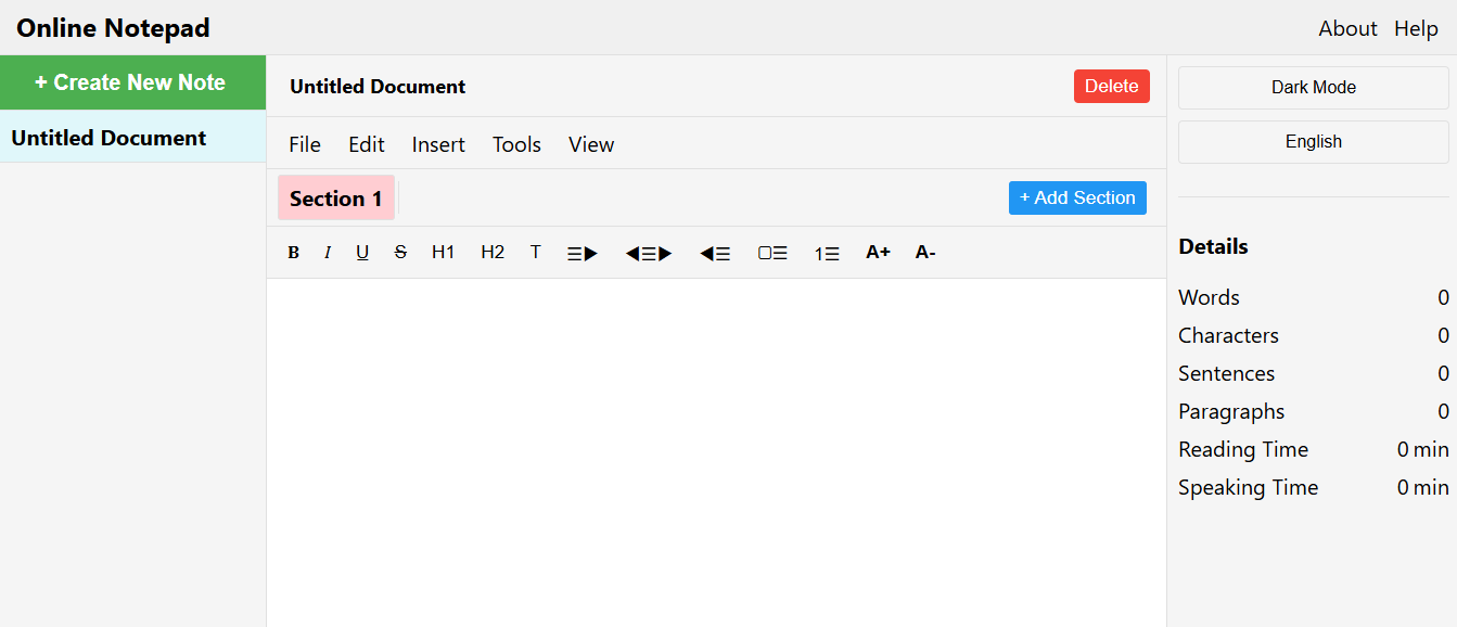 Online Notepad gallery image