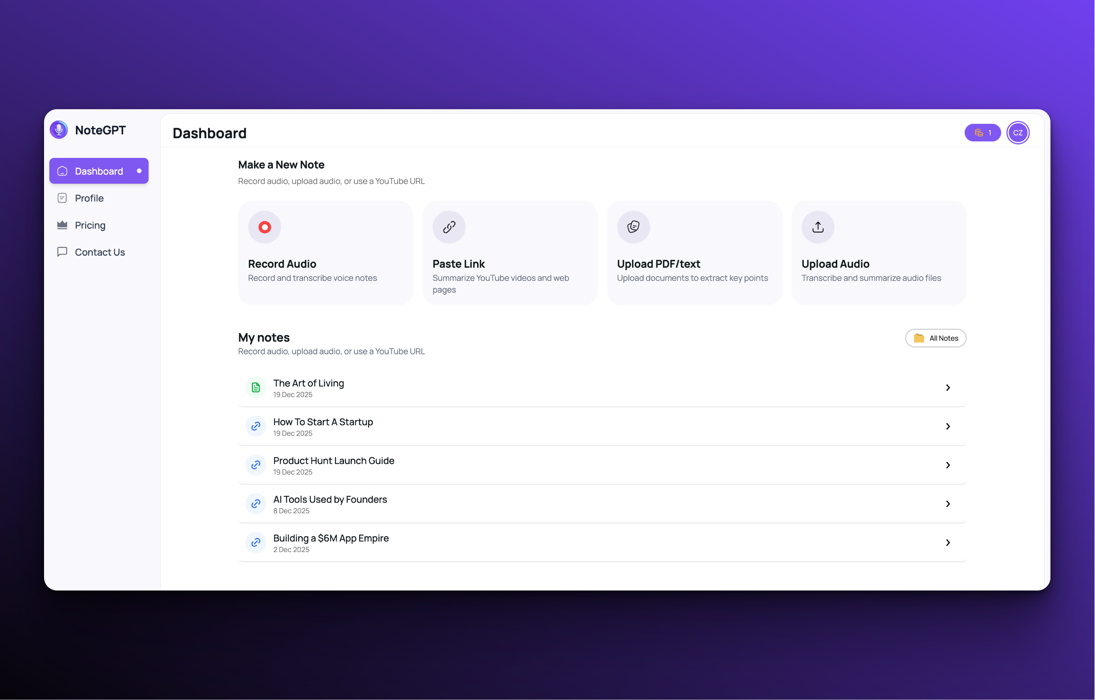 NoteGPT gallery image