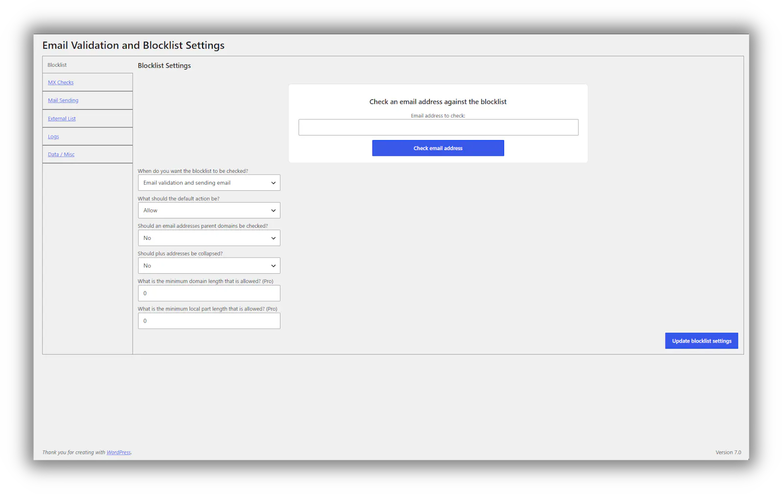 Email Validation and Blocklist screenshot 5
