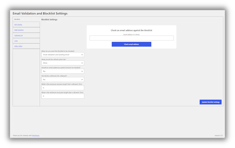 Email Validation and Blocklist screenshot 5
