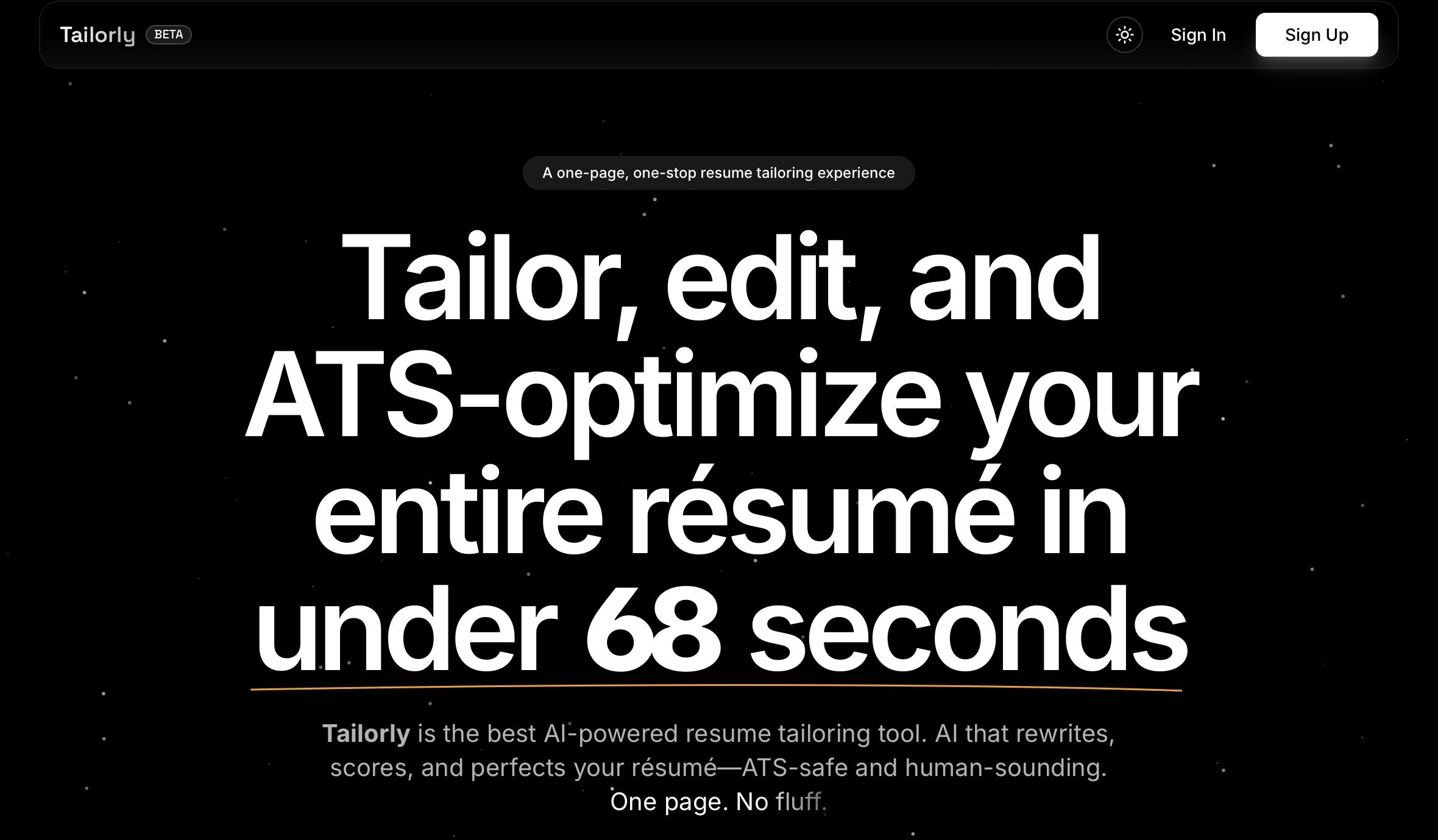 Tailorly - Main product screenshot demonstrating key features and user interface