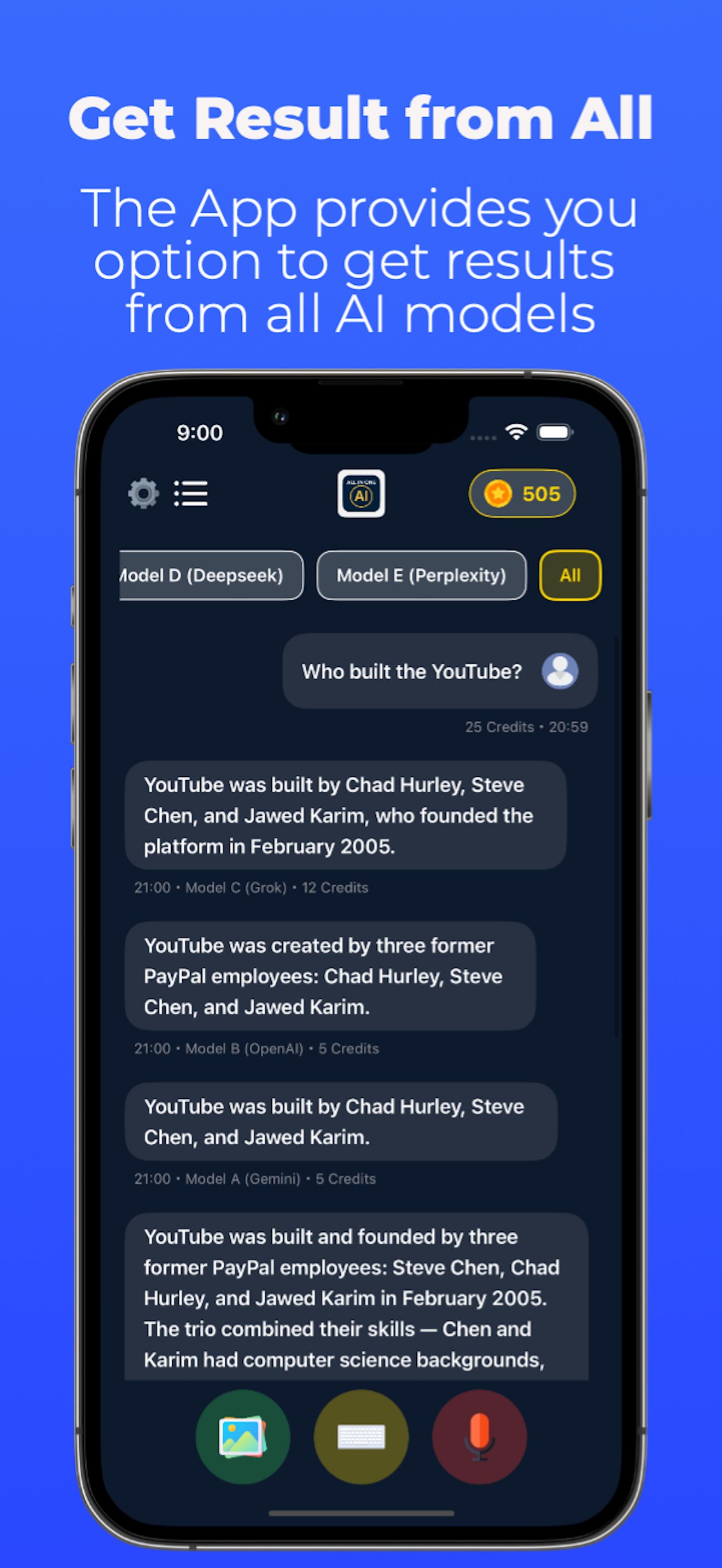 Média Tout dans un chat de chat - Perplexité, Chatgpt, Gemini, Deepseek 2