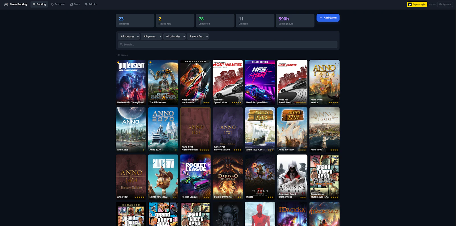 Game Backlog - ivoo.pl screenshot 1