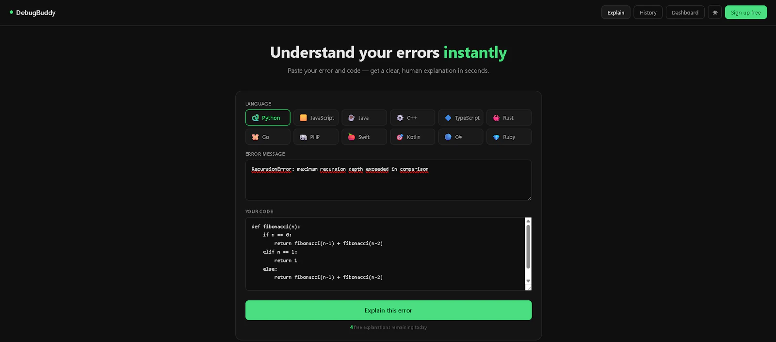 DebugBuddy screenshot 2
