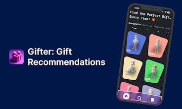 Homepage dei regali che mostra diverse raccomandazioni di regali per profili unici