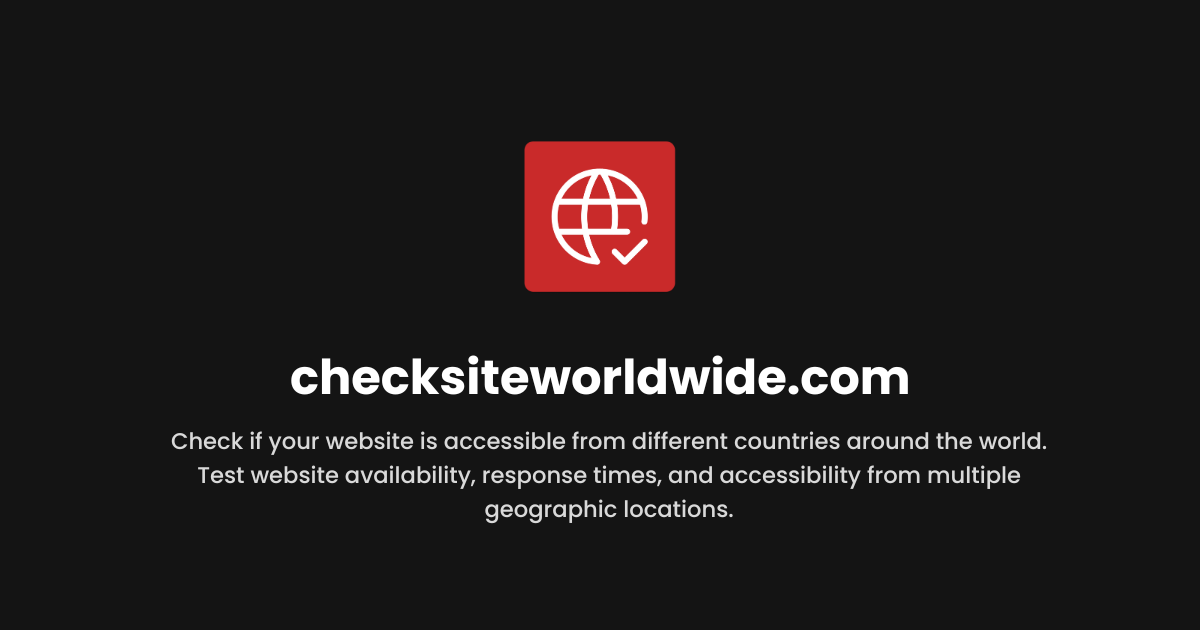 Siteyi dünya çapında kontrol edin - Birden fazla ülkeden web sitesi kullanılabilirliğini kontrol edin medya 1