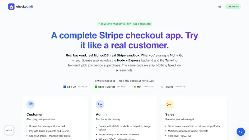 Dashforge Checkout Kit screenshot 2