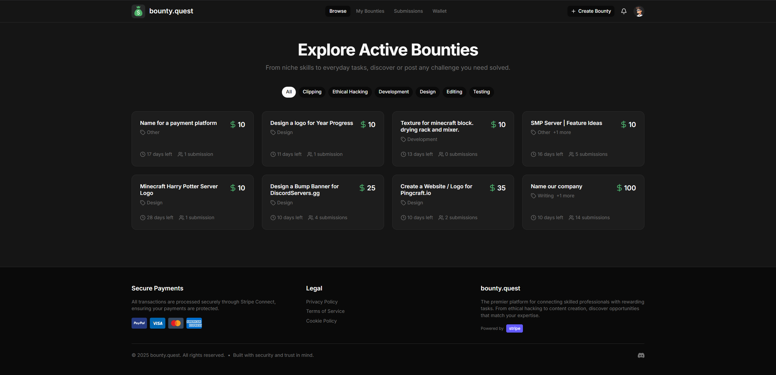 bounty.quest - पूरा कार्य, भुगतान प्राप्त करें मीडिया 1