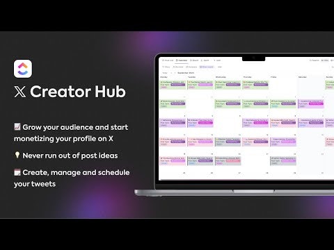 startuptile X creator hub-A ClickUp template to supercharge your growth on X (Twitter)