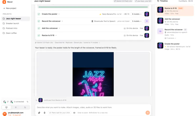 Recut: Creative AI Agent screenshot 3