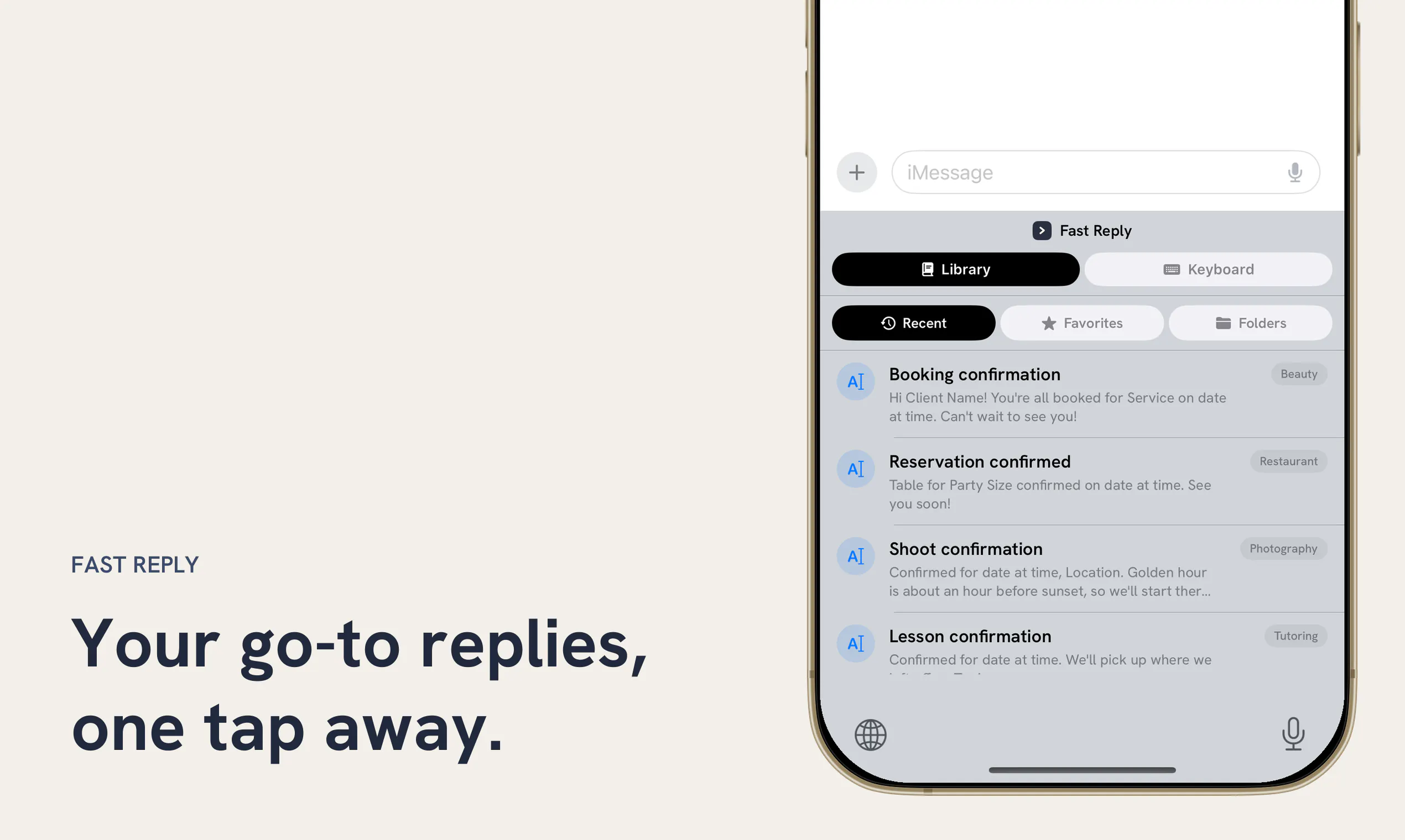 Fast Reply: Saved Replies screenshot 1
