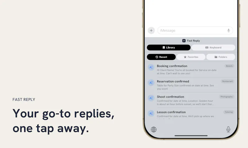 Fast Reply: Saved Replies screenshot 1