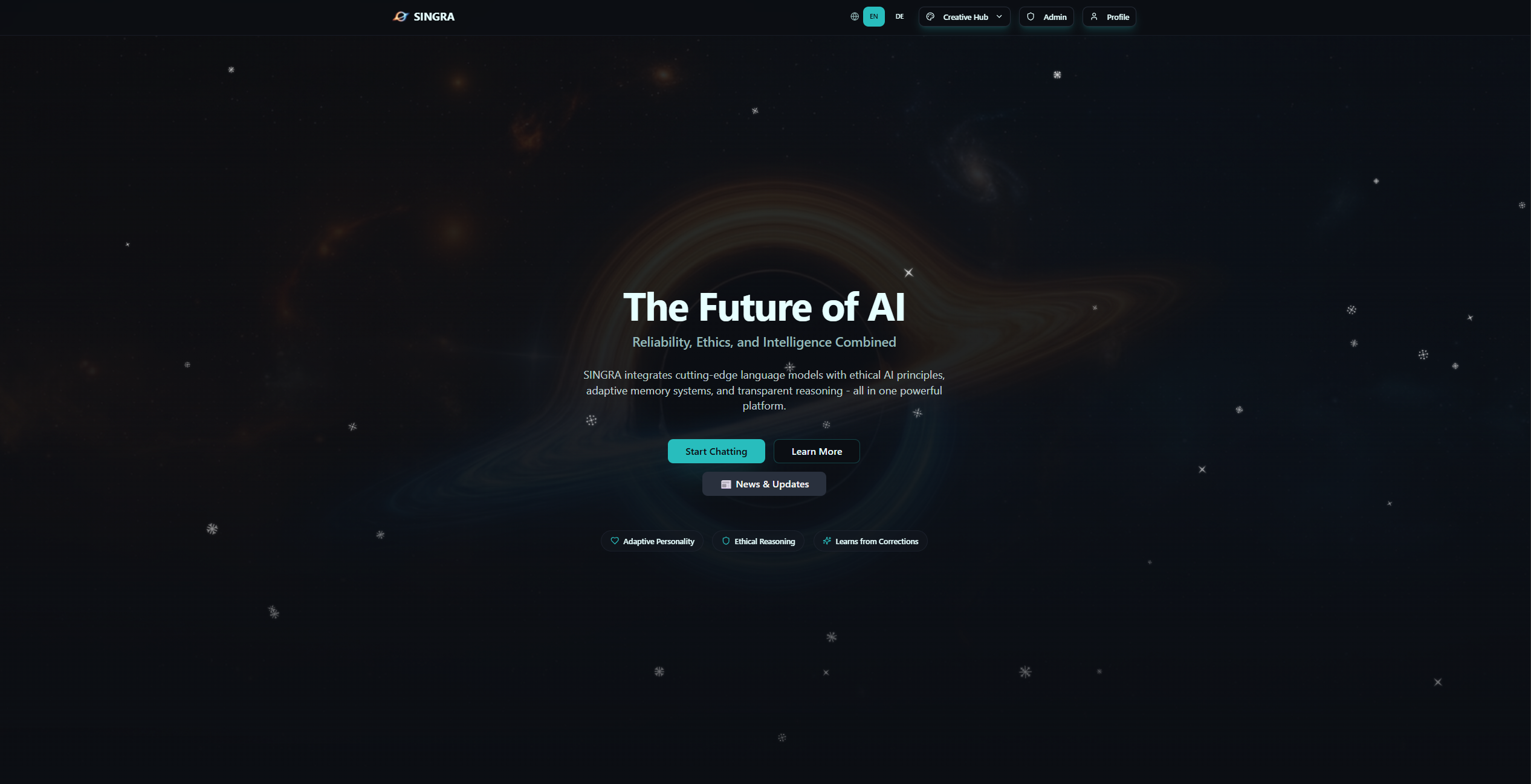 Singra AI - Main product screenshot demonstrating key features and user interface