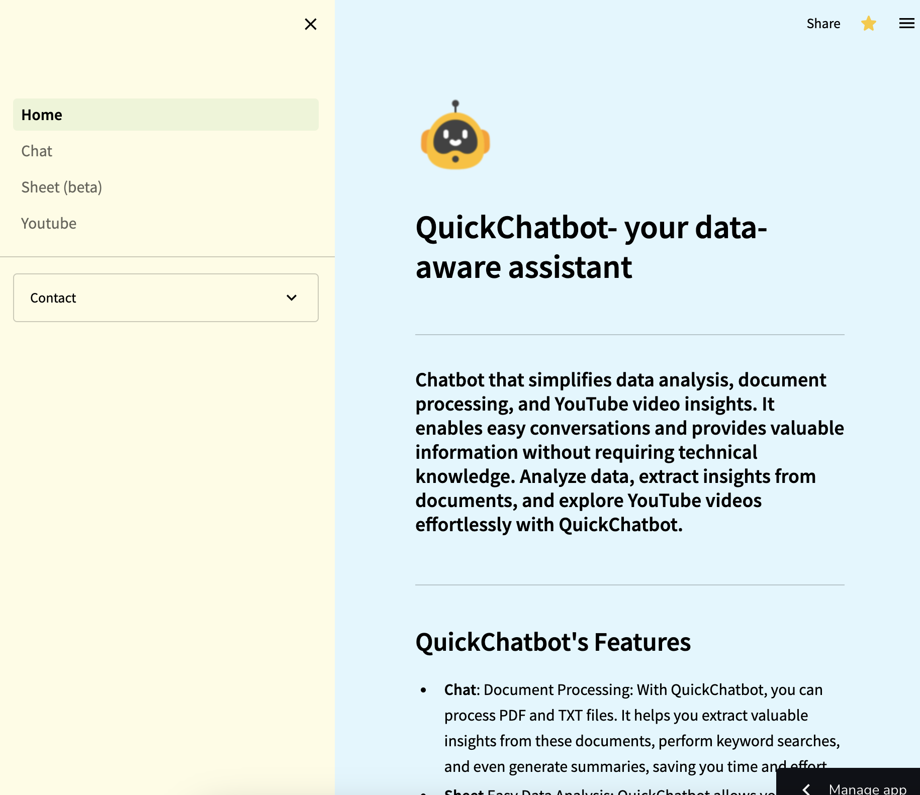 Média Quickchatbot - Openai Chat PDF |Chatgpt CSV |Résumé de YouTube Chatgpt 4